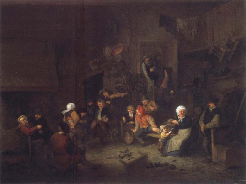 Jan Steen Merry Company in an inn. oil painting picture
